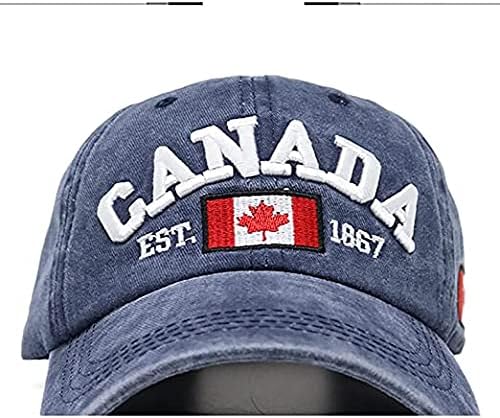 Kanada Baba Unisex pamuklu beyzbol şapkası Akçaağaç Yaprağı İşlemeli erkek ve kadın Ayarlanabilir geniş şapka