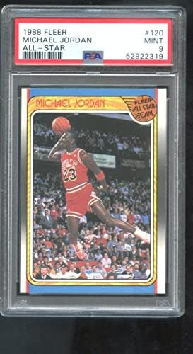 1988-89 Fleer 120 Michael Jordan PSA 9 Dereceli Basketbol Kartı OLARAK All-Star NBA-İmzasız Basketbol Kartları