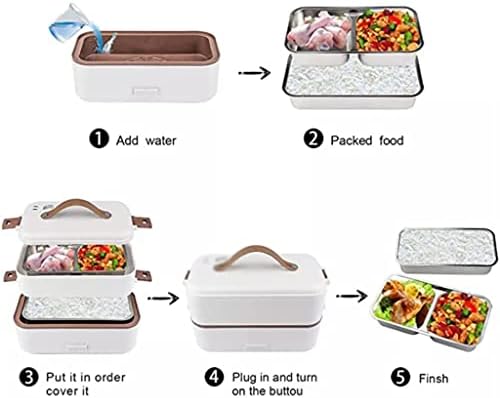 CXDTBH çift katmanlı öğle Yemeği yemek kabı taşınabilir elektrikli ısıtma yalıtım yemek Gıda saklama kabı