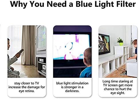 ASPZQ 32-75 inç Anti mavi ışık filtresi yapıştırmak kolay parlama önleyici Film Çizilmez göz koruması ekran koruyucu,