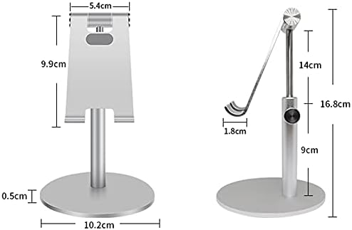 Cep Telefonu Standı, Açı Yüksekliği Ayarlanabilir, Metal Alüminyum Alaşımlı Masaüstü Telefon Tutucu, Masa için Dock
