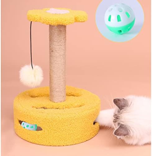 ZYZMH Tırmalama Direği Ağacı Eğlenceli Sisal Sonrası Scratch Kulesi Çeker Topu Atlama Oyun Oyuncak Pet Yavru Tırmanma