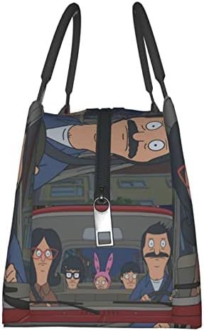 ORPJXİO Öğle Yemeği Çantası bob'un Anime Burger Kullanımlık yemek kabı Taşınabilir Yalıtımlı yemek taşıma çantası
