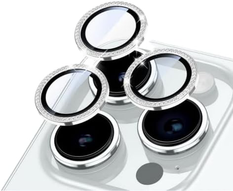KAEZDD 3 Adet iPhone 14 Pro 6.1 inç / 14 Pro Max 6.7 inç Kamera Lens Koruyucu, Elmas Bling kamera kılıfı Temperli