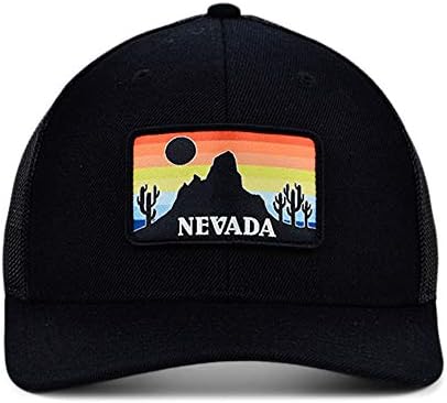 Yerel, Erkekler ve Kadınlar için Nevada Yama Şapkası Şapkasını Taçlandırıyor