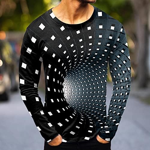 XXBR 2022 Yeni Erkek uzun Kollu tişörtler, Sonbahar Sokak 3D Dijital Grafik Baskı Ekip Boyun Moda Tees Casual Yenilik
