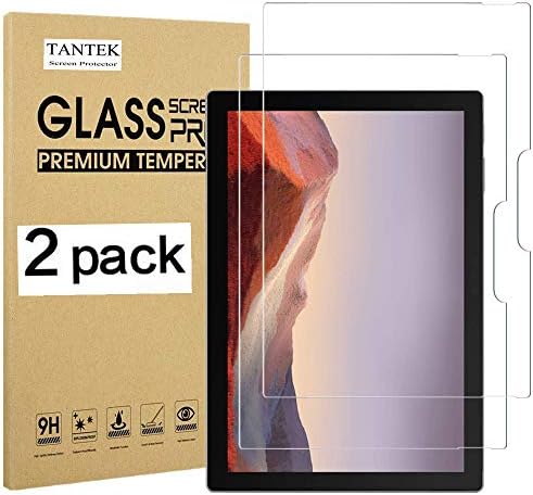 TANTEK [2'li Paket Ekran Koruyucu için Yüzey Pro 7 / Pro 6 / Pro (5. Nesil) / Pro 4,12,3 inç, Temperli Cam Filmi,