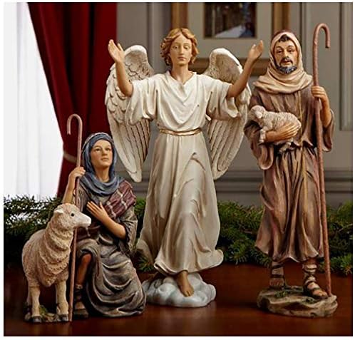 Doğuş Çobanlar ve Melek Üç Kral için Hediyeler 10 inç Noel Doğuş Seti