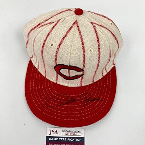 Pete Rose İmzalı Otantik Cincinnati Reds Beyzbol Şapkası JSA COA İmzalı MLB Şapkaları
