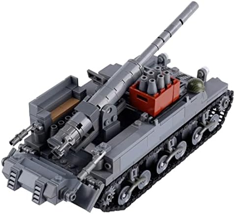 Foxcokie DIY Zırhlı Araç Modeli, İKINCI dünya savaşı M12 Taşıma Tankı Araç Yapı Taşları Set