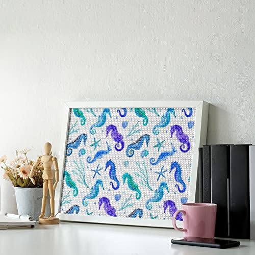Mavi Denizatı Kare Elmas Boyama Kitleri Yetişkinler için Tam Matkap Sanat Resimleri ev duvar dekoru