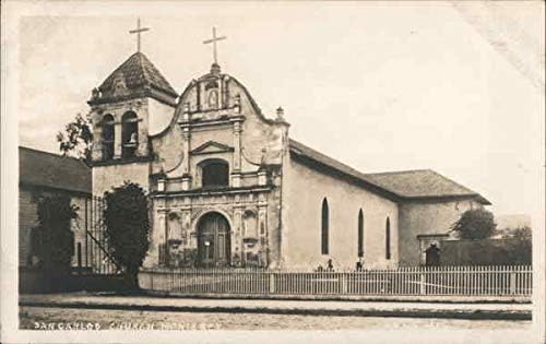 San Carlos Kilisesi Monterey, Kaliforniya CA Orijinal Antika Kartpostal
