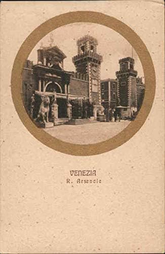 Venezia R. Arsenale Venedik, İtalya Orijinal Antika Kartpostal