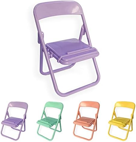 Sevimli Şeker Renk Mini Sandalye Şekli Cep Telefonu Standı Katlanabilir Smartphone Tutucu Taşınabilir Evrensel Danışma