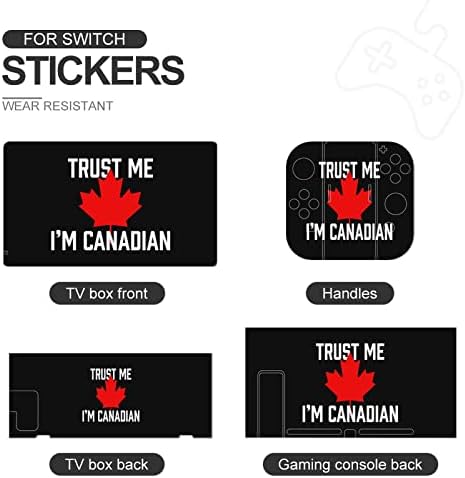 Güven Bana ben Kanadalı Akçaağaç Yaprağı Cilt Kapak Çıkartmaları Tam Set Oyun Koruyucu Wrap Ön Kapak Çıkartmaları