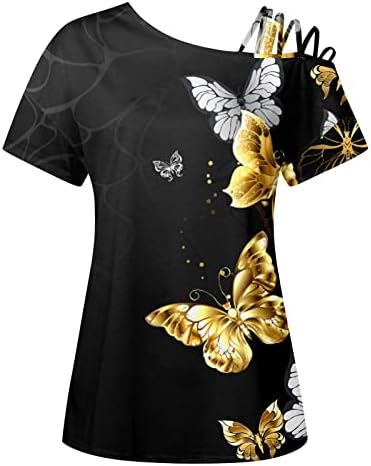 T Shirt Kadın Yaz Kapalı Omuz Kadınlar için Tops Yaz Uzun Kollu Strappy Soğuk Omuz T Shirt Bluzlar