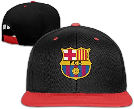 NADAKİ Barcelona Logosu Unisex Ayarlanabilir Hip-Hop Beyzbol Şapkası Kırmızı